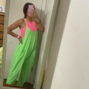 Free People Hot Shot Onesie in Lime Zest